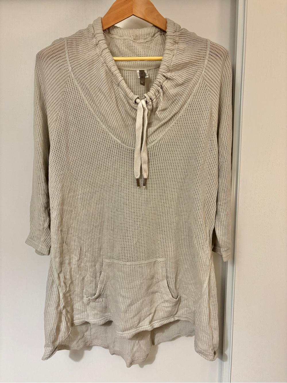 XCVI Pullover Mesh Tunic Size XL Boho Chic Travel Resort Artsy Oversized Coastal